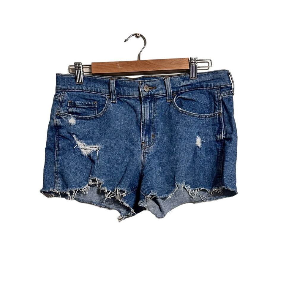 Old Navy Boyfriend Mid Rise Cut Off Denim Shorts Size 8